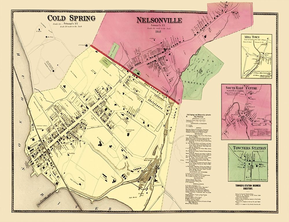 Nelsonville, Cold Springs New York Landowner art print by Beers for $57.95 CAD