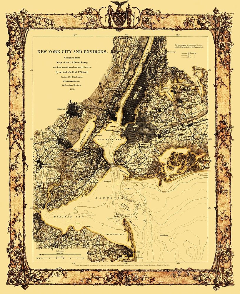 New York New York - Lindenkohl 1860 art print by Lindenkohl for $57.95 CAD