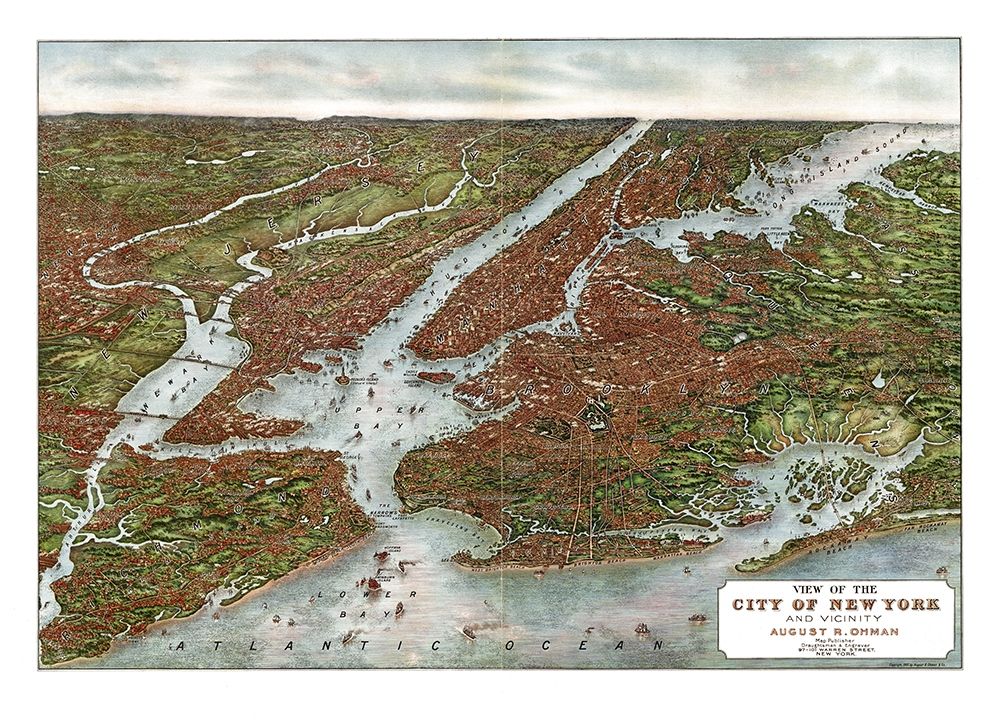 New York - Oham 1907 art print by Oham for $57.95 CAD