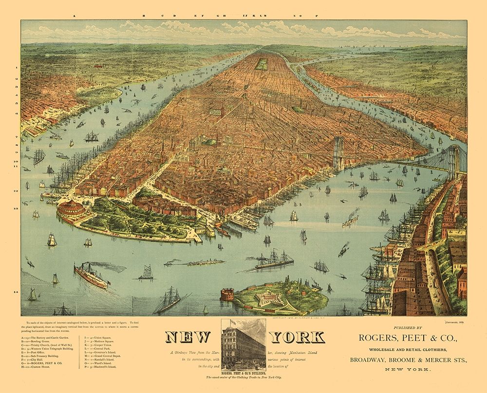 New York - Ives 1879 art print by Ives for $57.95 CAD