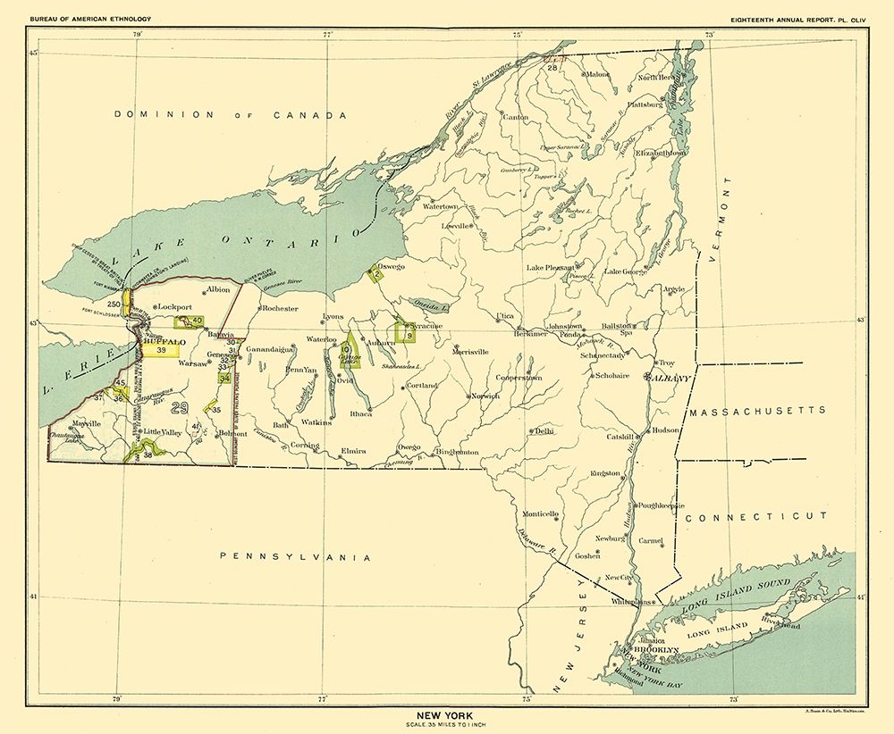 New York - Hoen 1896 art print by Hoen for $57.95 CAD
