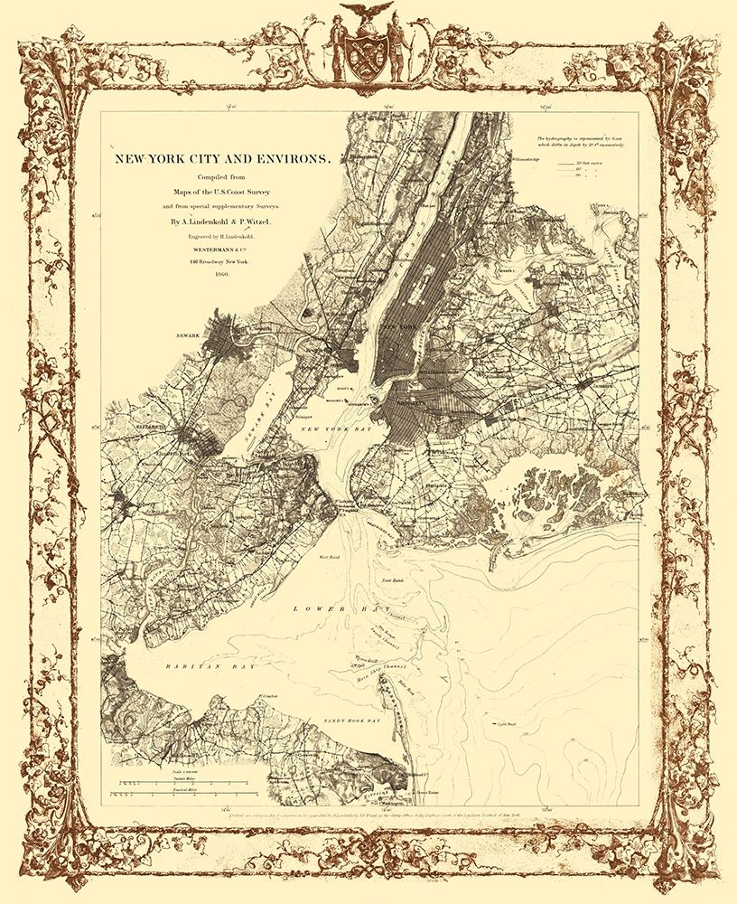 New York City New York - Lindenkohl 1860 art print by Lindenkohl for $57.95 CAD