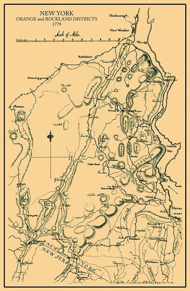 Orange  Rockland New York Landowner - Burr 1779 art print by Burr for $57.95 CAD