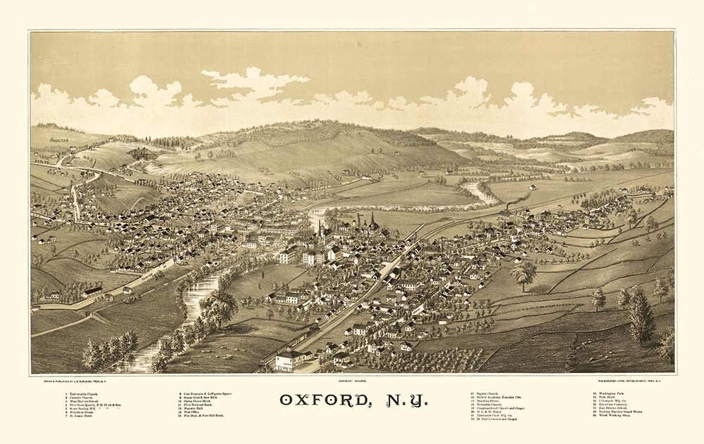 Oxford New York - Burleigh 1888 art print by Burleigh for $57.95 CAD