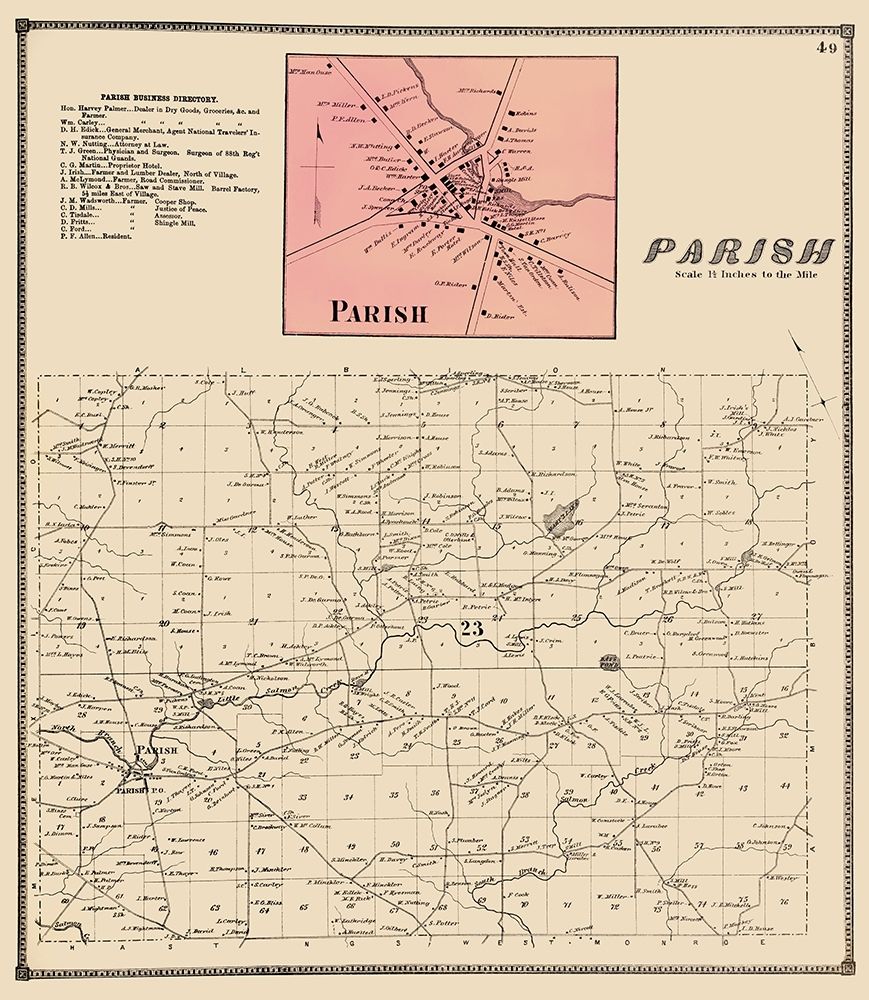 Parish New York Landowner - Stone 1866 art print by Stone for $57.95 CAD