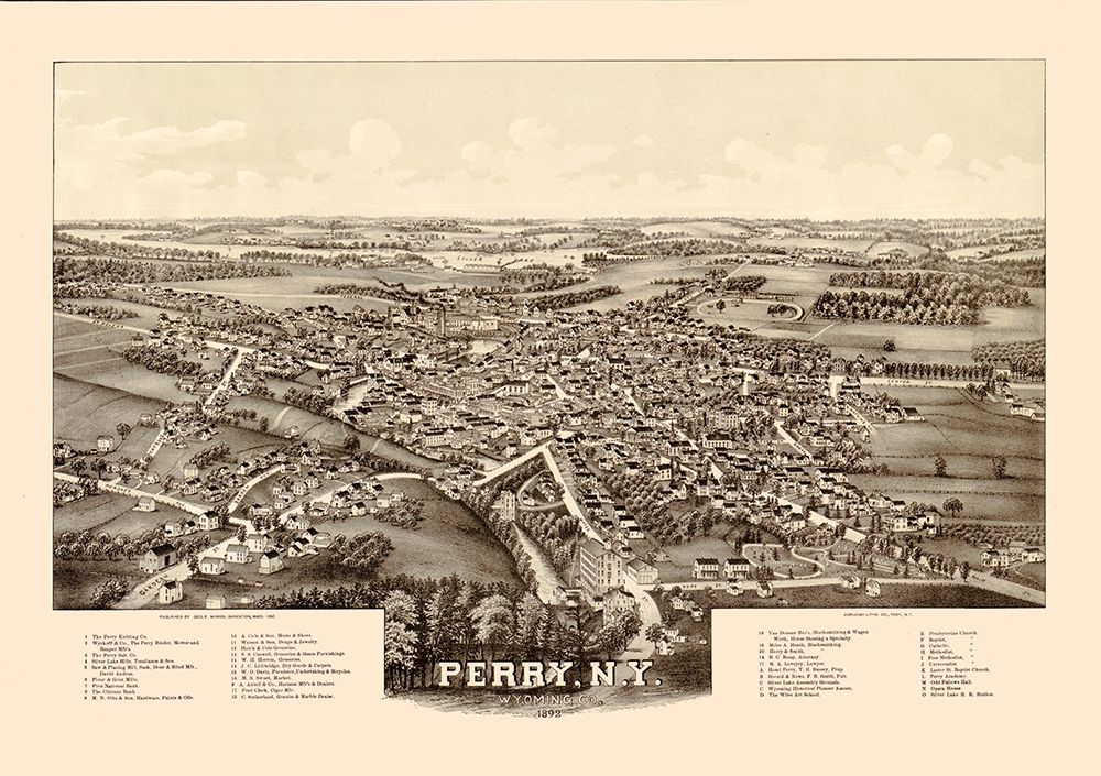 Perry New York - Norris 1892 art print by Norris for $57.95 CAD