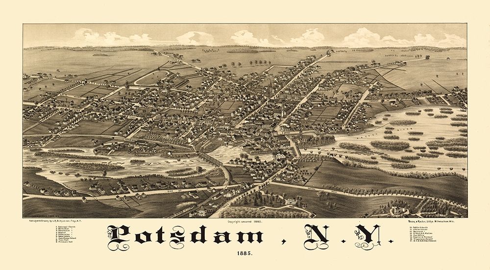 Potsdam New York - Burleigh 1885 art print by Burleigh for $57.95 CAD