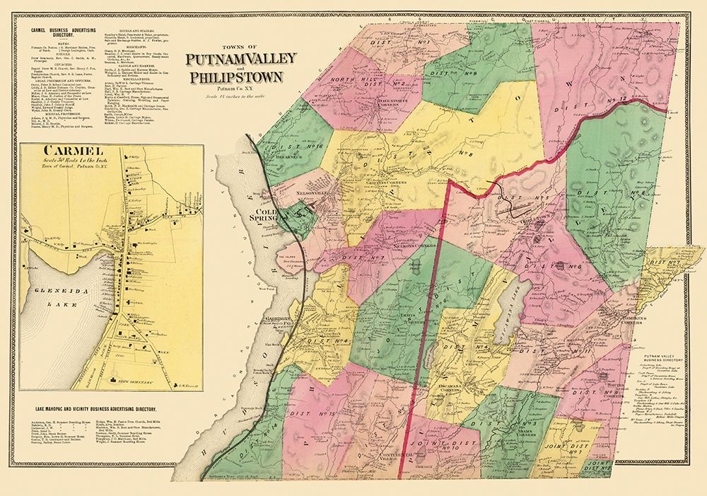 Putnum Valley, Phillipstown New York Landowner art print by Beers for $57.95 CAD