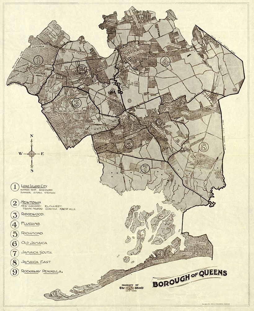 Queens New York -1918 art print by Unknown for $57.95 CAD