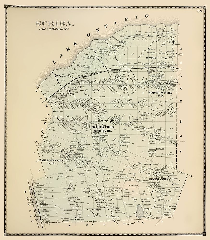 Scriba New York Landowner - Stone 1866 art print by Stone for $57.95 CAD