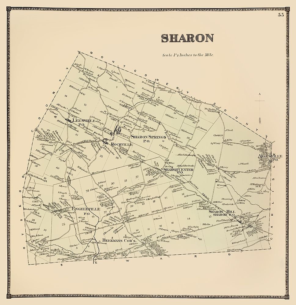 Sharon New York Landowner - Stone 1866 art print by Stone for $57.95 CAD