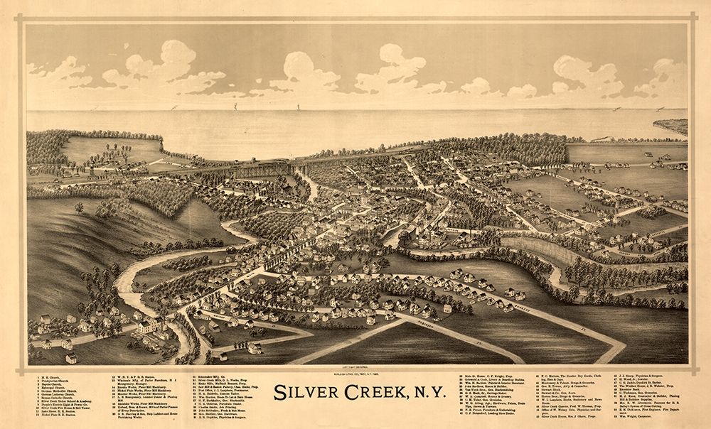 Silver Creek New York -Burleigh 1892 art print by Burleigh for $57.95 CAD