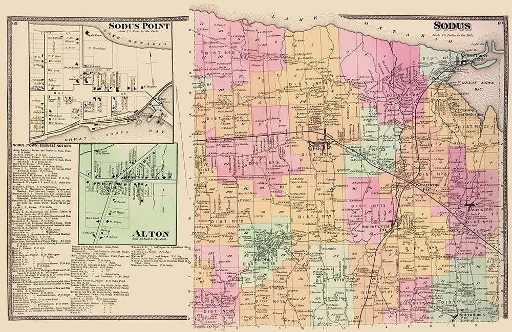 Sodus, Sodus Point, Alton New York Landowner art print by Beers for $57.95 CAD