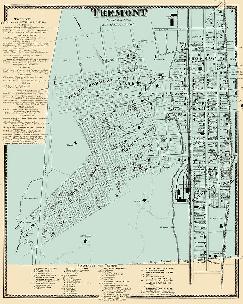 Tremont New York Landowner - Beers 1868 art print by Beers for $57.95 CAD