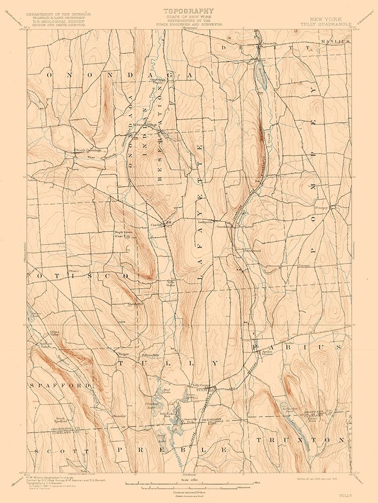 Tully New York Quad - USGS 1900 art print by USGS for $57.95 CAD