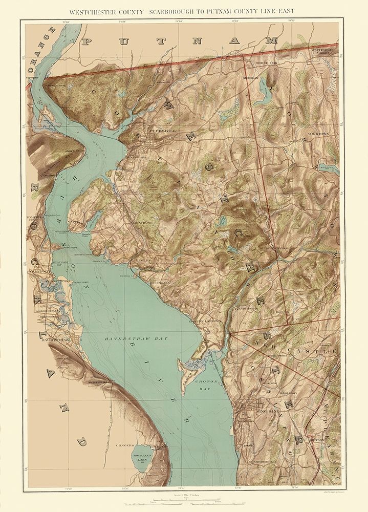 Westchester New York - Bien 1891 art print by Bien for $57.95 CAD