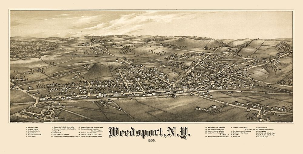 Weedsport New York - Burleigh 1885 art print by Burleigh for $57.95 CAD