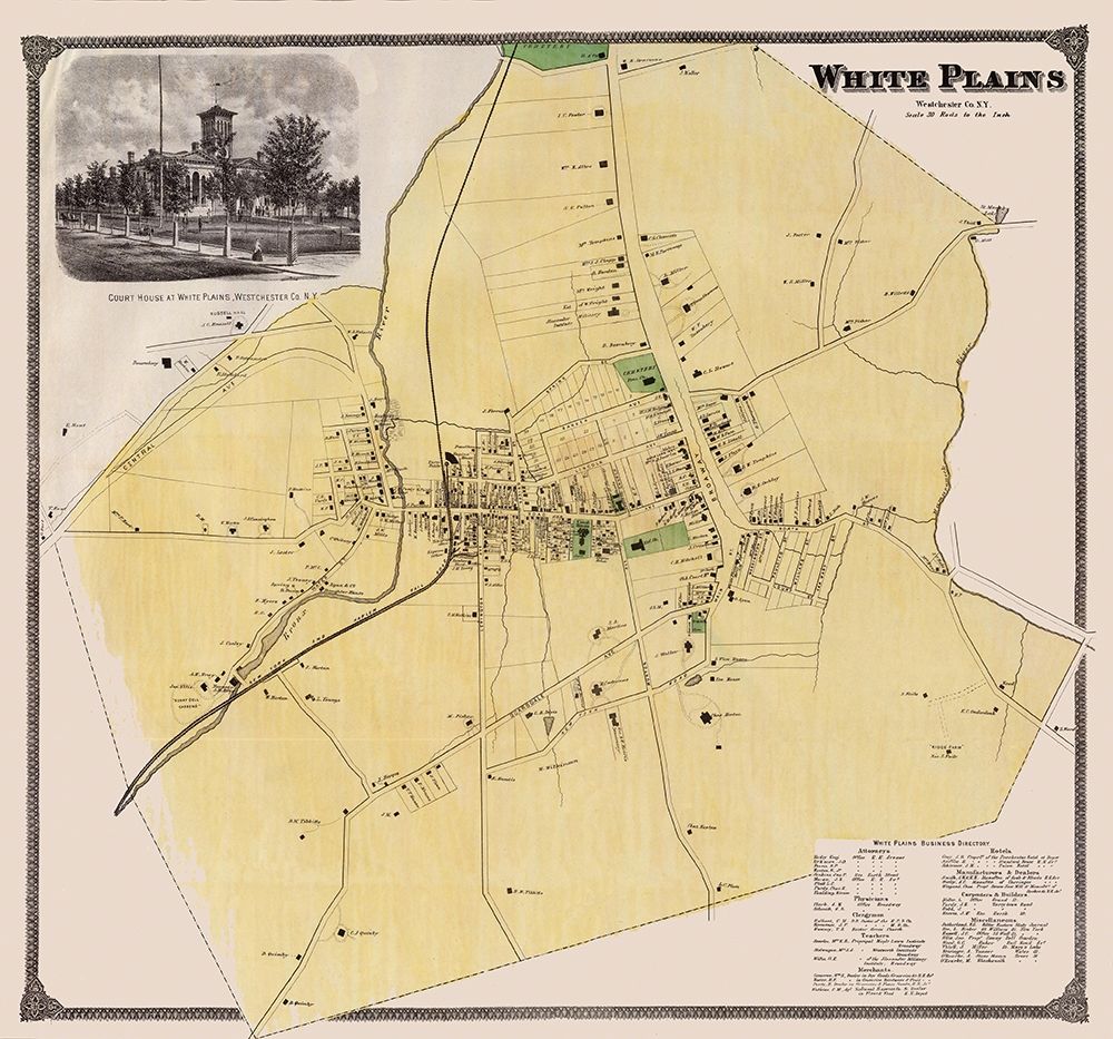 White Plains New York Landowner - Bien 1893 art print by Bien for $57.95 CAD