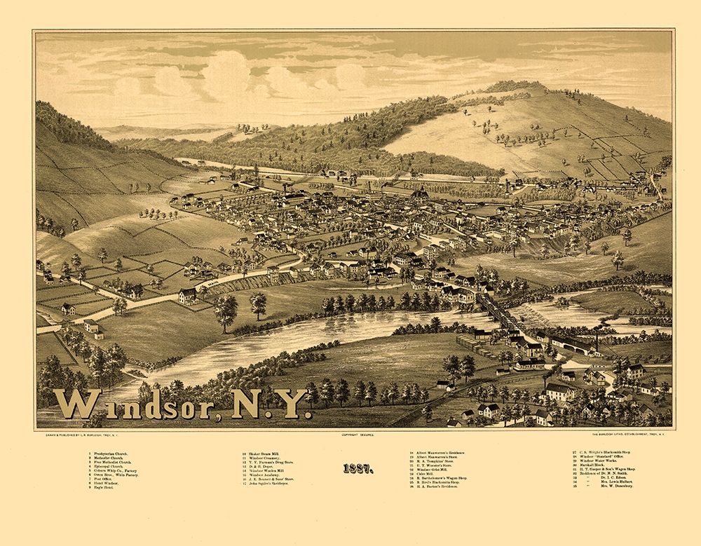 Windsor New York - Burleigh 1887 art print by Burleigh for $57.95 CAD