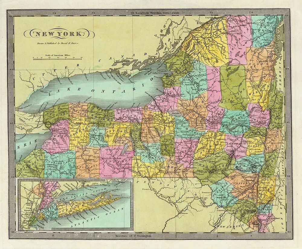 New York - Burr 1835 art print by Burr for $57.95 CAD
