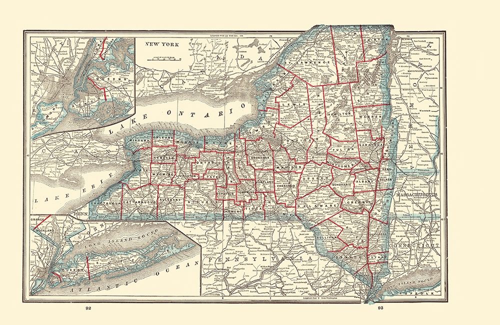 New York - Rathbun 1893 art print by Rathbun for $57.95 CAD