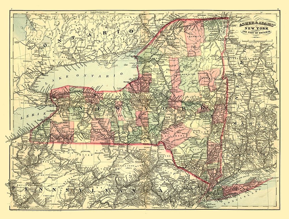 New York - Asher 1871 art print by Asher for $57.95 CAD