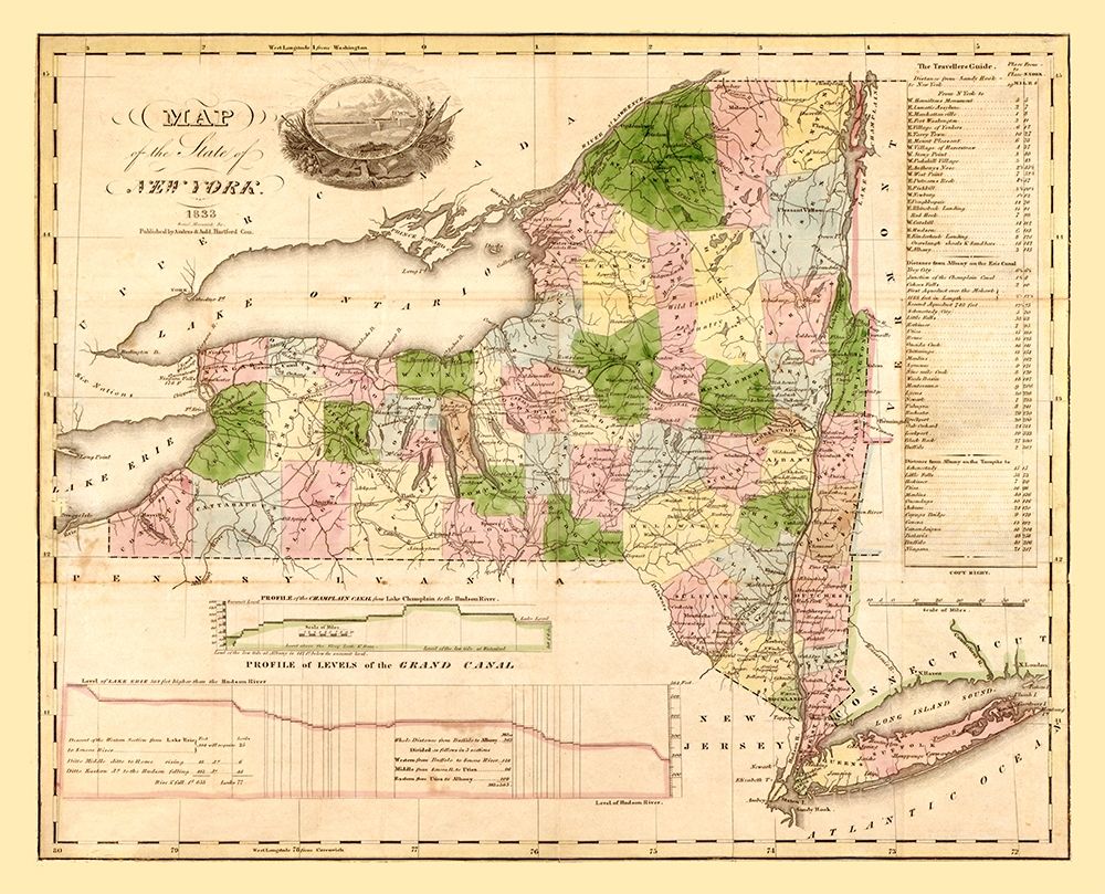 New York - Andrus 1833 art print by Andrus for $57.95 CAD