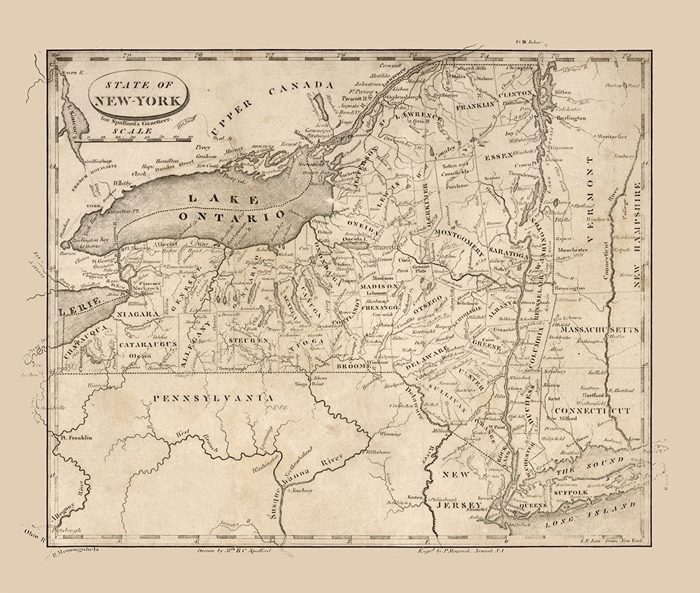 New York - Spafford 1813 art print by Spafford for $57.95 CAD
