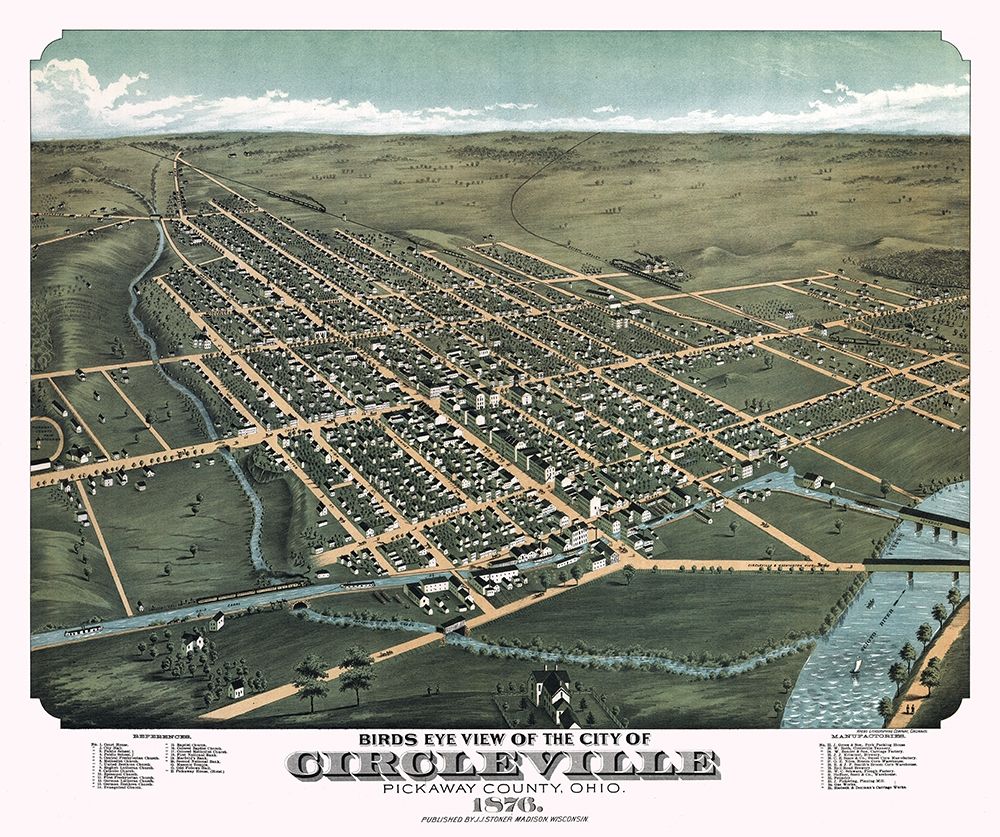 Circleville Ohio - Stoner 1876 art print by Stoner for $57.95 CAD