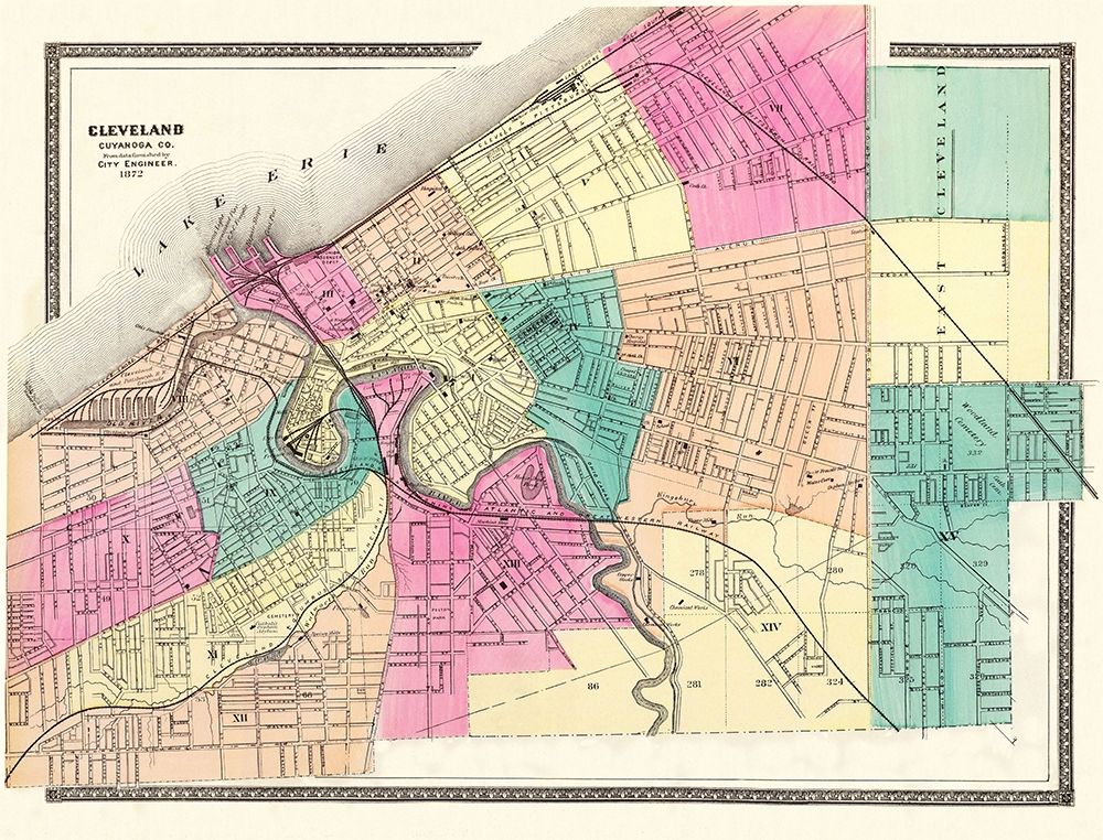 Cleveland Ohio - City Engineer 1872 art print by City Engineer for $57.95 CAD