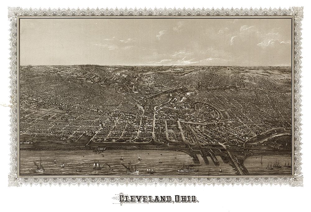 Cleveland Ohio - Vogt 1887 art print by Vogt for $57.95 CAD