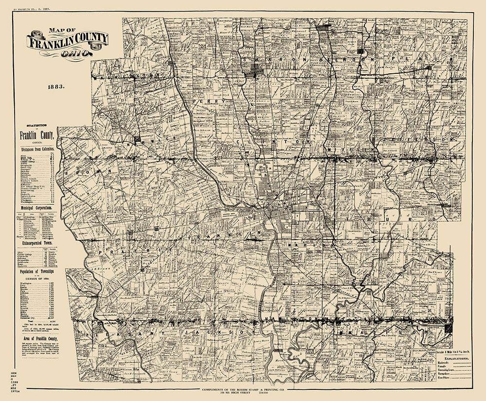 Franklin Ohio Landowner - Boehm 1883 art print by Boehm for $57.95 CAD