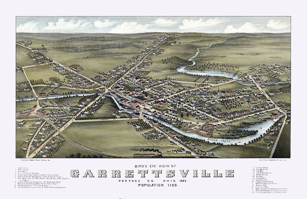 Garrettsville Ohio - Stoner 1883 art print by Stoner for $57.95 CAD