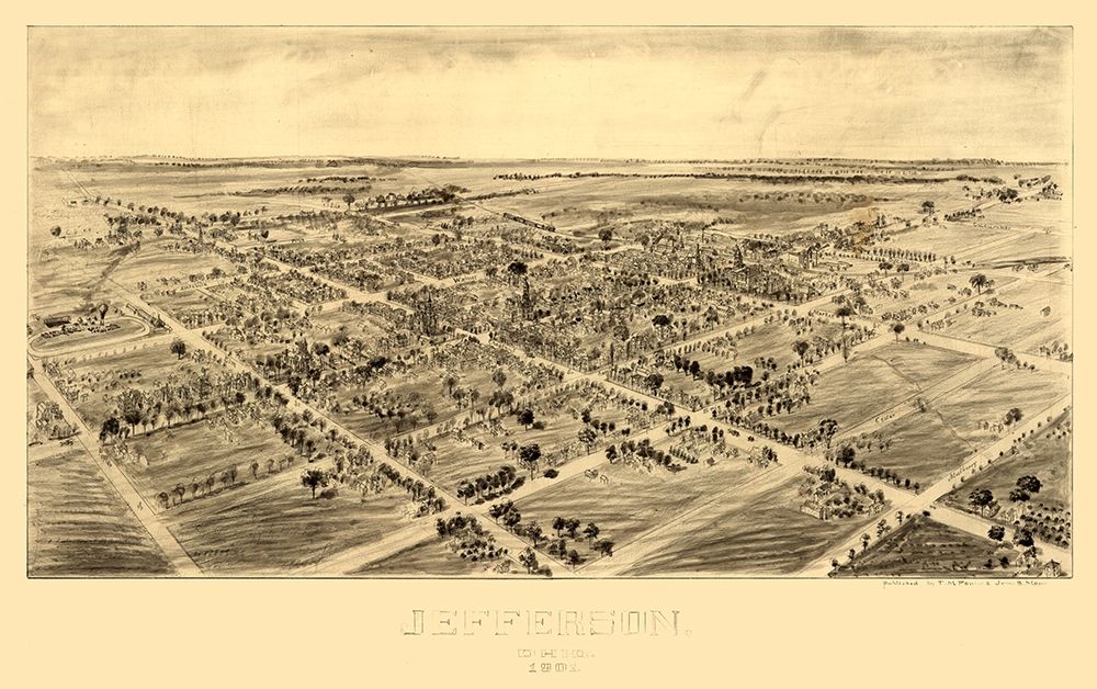 Jefferson Ohio - Fowler 1901 art print by Fowler for $57.95 CAD