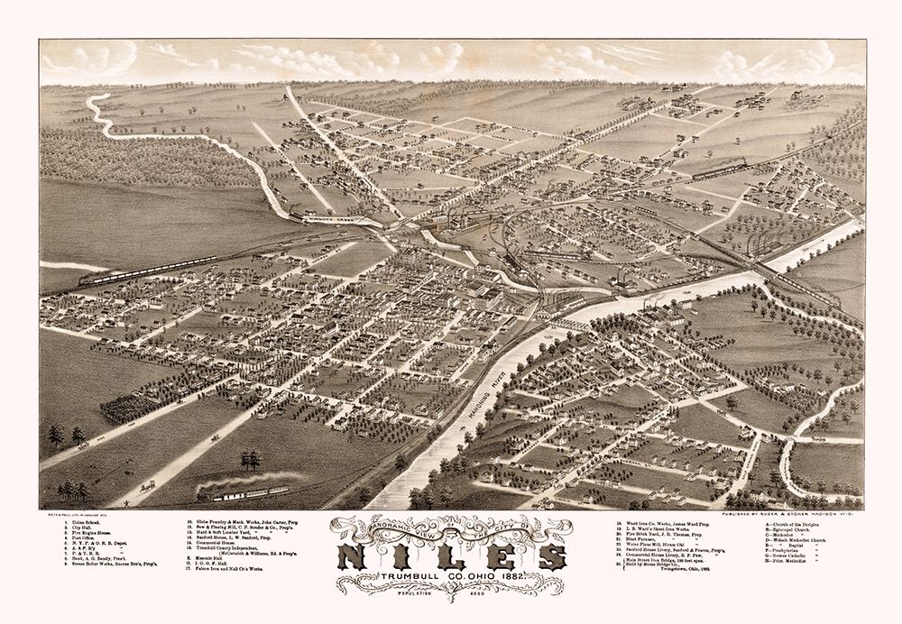 Niles Ohio - Stoner 1882 art print by Stoner for $57.95 CAD