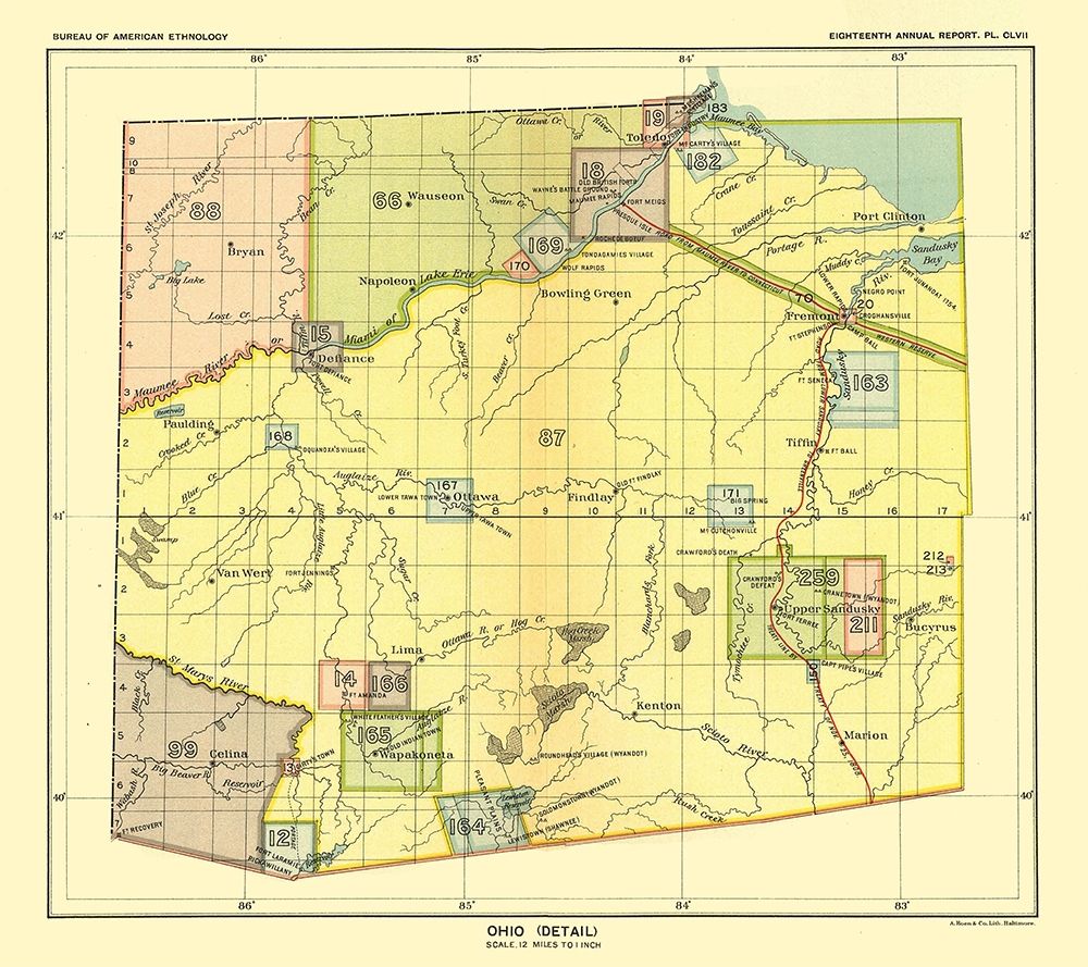 Ohio - Detail - Hoen 1896 art print by Hoen for $57.95 CAD