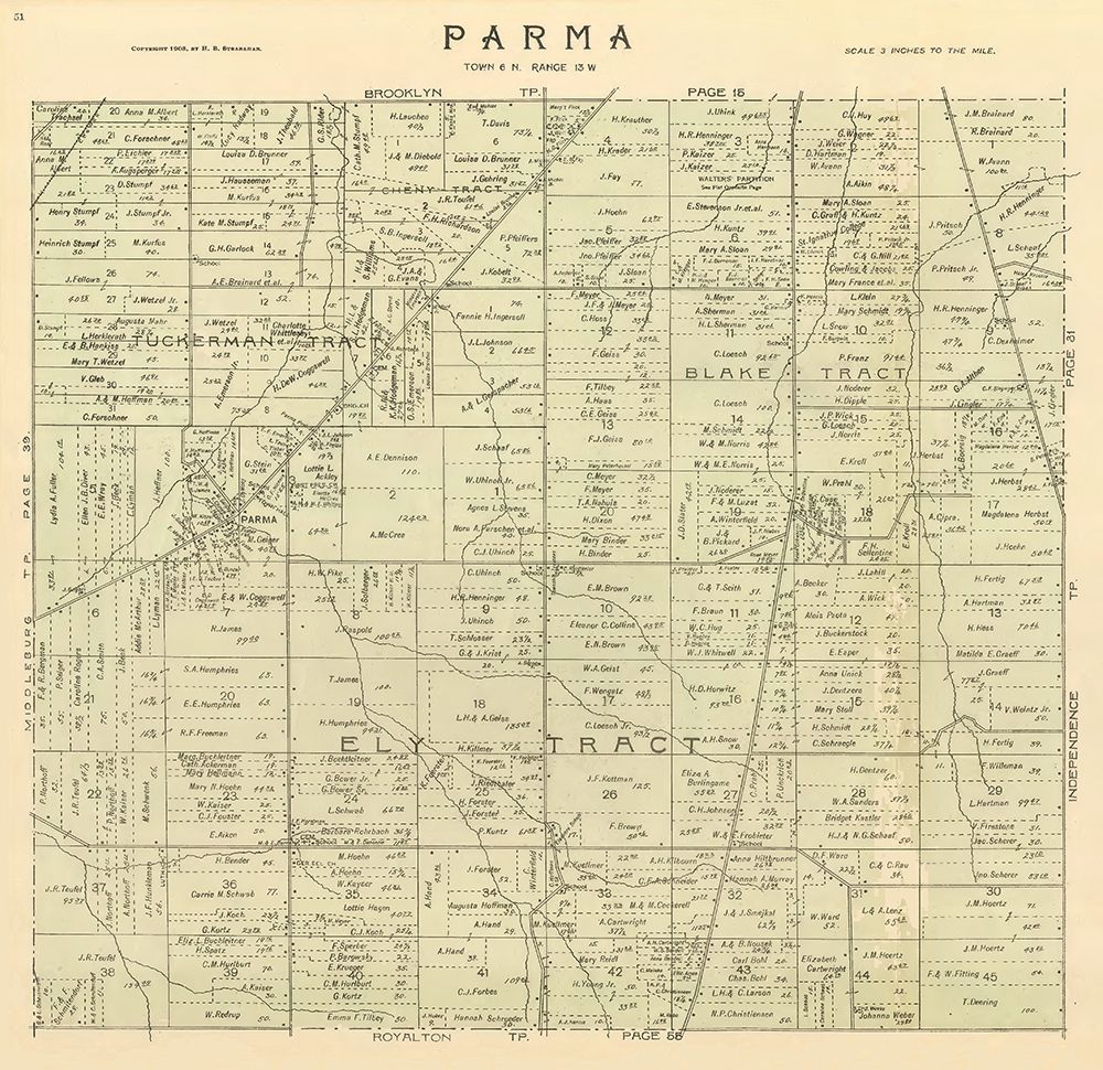 Parma Ohio Landowner - Stranahan 1903 art print by Stranahan for $57.95 CAD