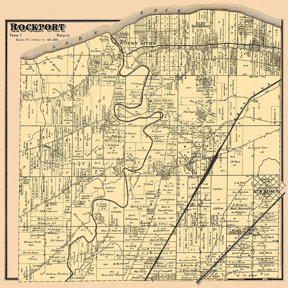 Rockport Ohio Landowner - Titus 1876 art print by Titus for $57.95 CAD