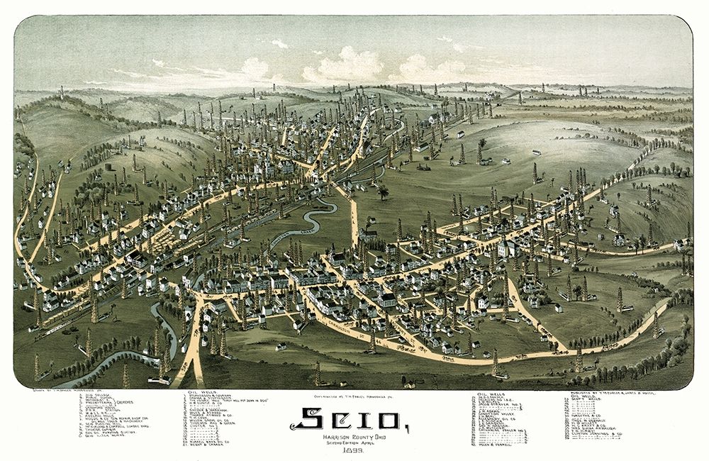 Scio Ohio - Fowler 1899 art print by Fowler for $57.95 CAD