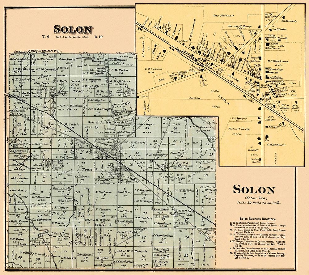 Solon Ohio Landowner - Titus 1876 art print by Titus for $57.95 CAD
