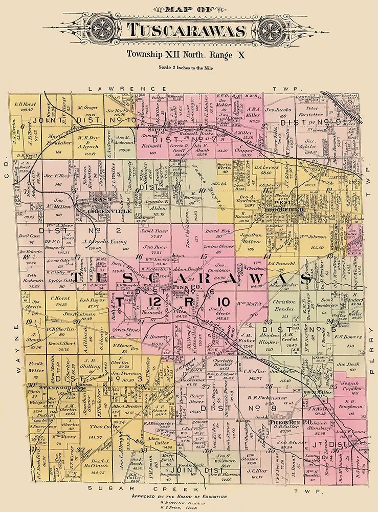Tuscarawas Ohio Landowner - Lawrence 1896 art print by Lawrence for $57.95 CAD