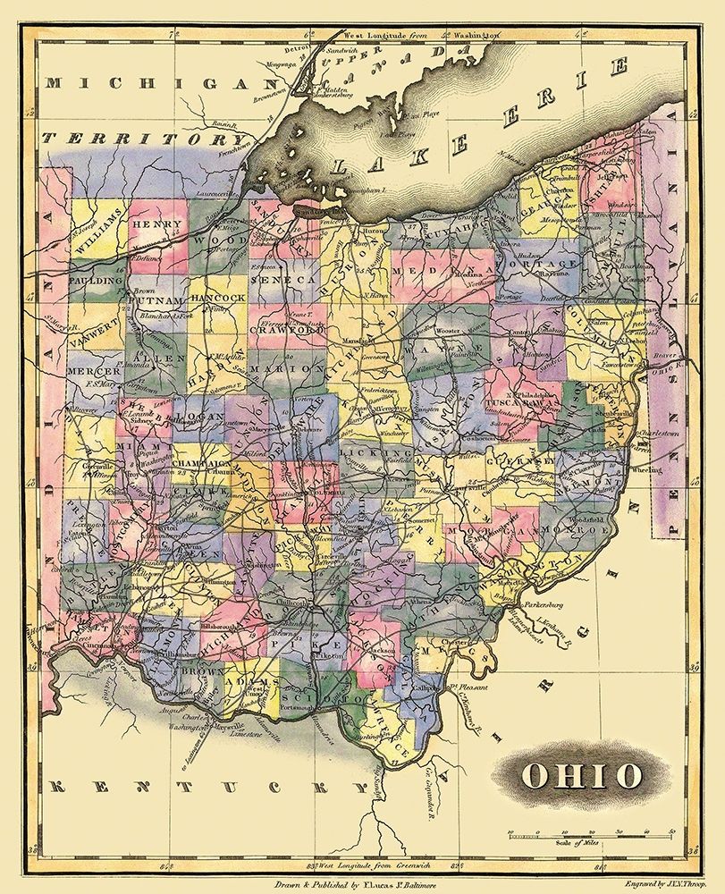 Ohio - Lucas 1823 art print by Lucas for $57.95 CAD
