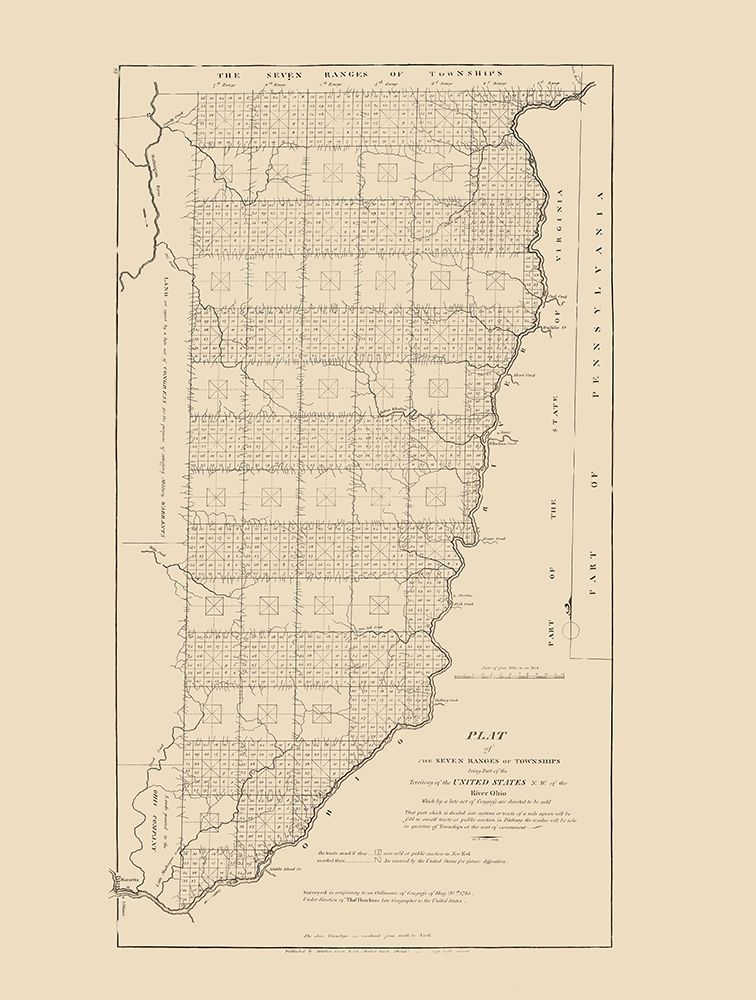 Ohio Territory - Hutchins 1814 art print by Hutchins for $57.95 CAD