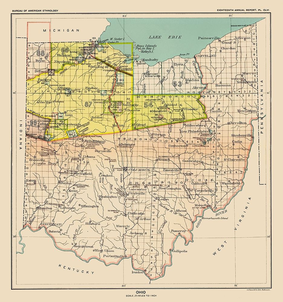 Ohio Indian Cessation - USGPO 1899 art print by USGPO for $57.95 CAD