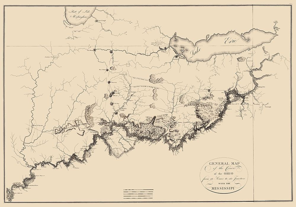 Ohio River - Collot 1796 art print by Collot for $57.95 CAD