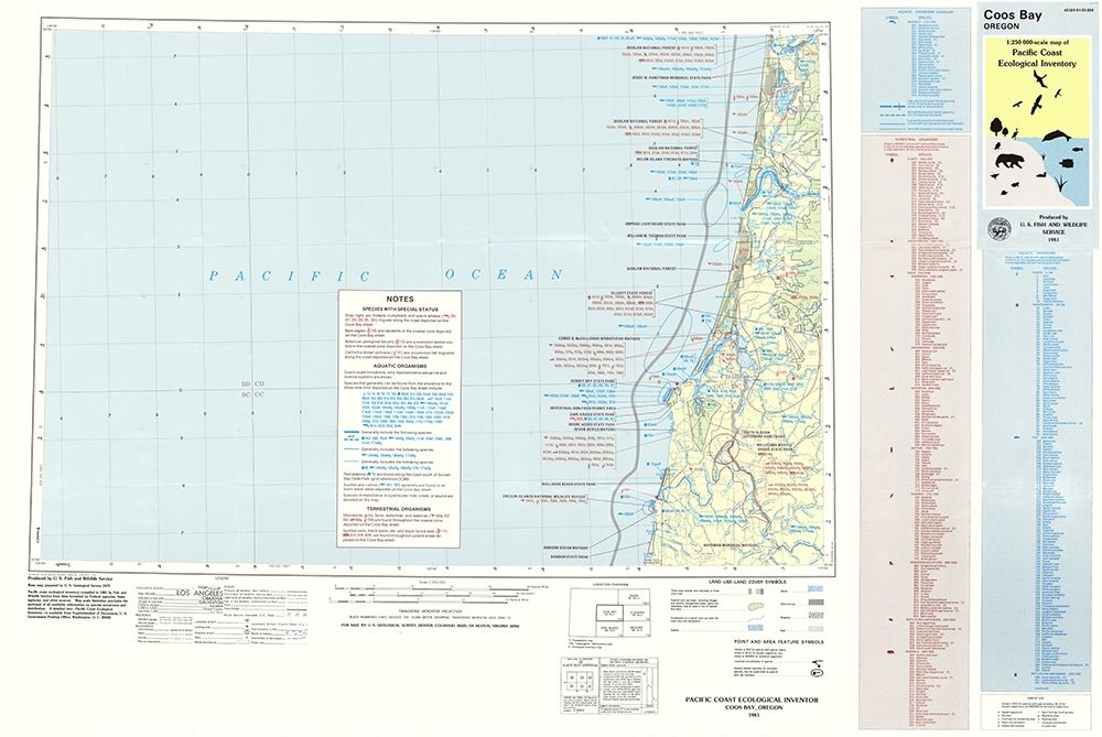 Coos Bay Oregon Sheet - USGS 1981 art print by USGS for $57.95 CAD