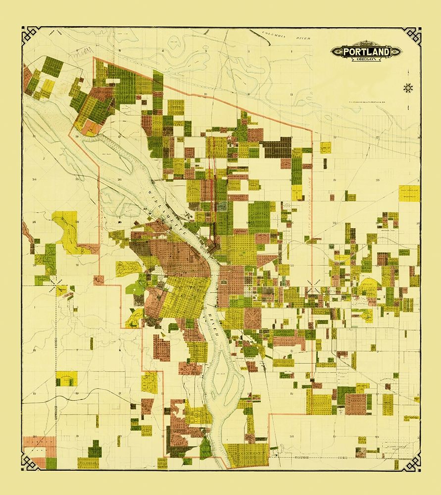 Portland Oregon - Crocker 1901 art print by Crocker for $57.95 CAD