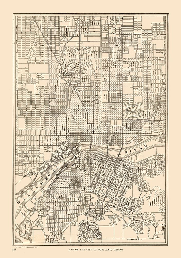 Portland  Oregon - Reynold 1921 art print by Reynold for $57.95 CAD