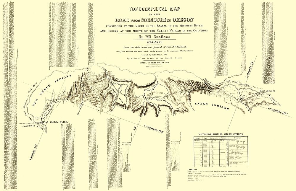 Oregon Trail Idaho 7 of 7 - Fremont 1846 art print by Fremont for $57.95 CAD