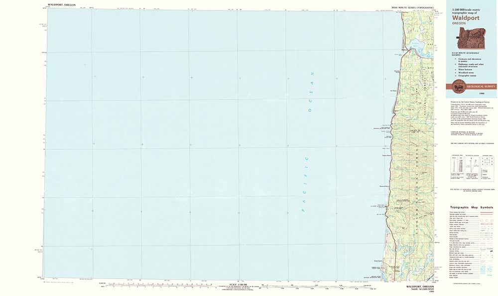 Waldrop Oregon Quad - USGS 1980 art print by USGS for $57.95 CAD